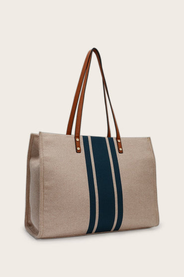 Striped Tote Bag.