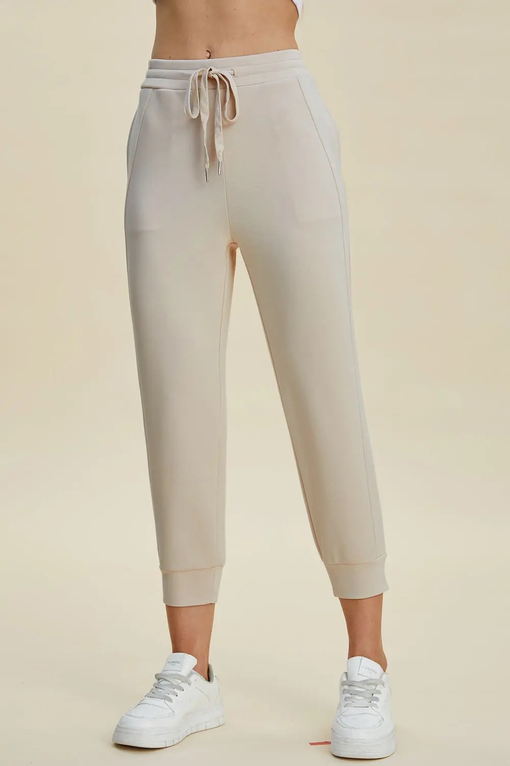ShopBasicbae: High Waist Cropped Scuba Pants - Love Salve