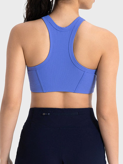 Wide Strap Cropped Sport Tank.