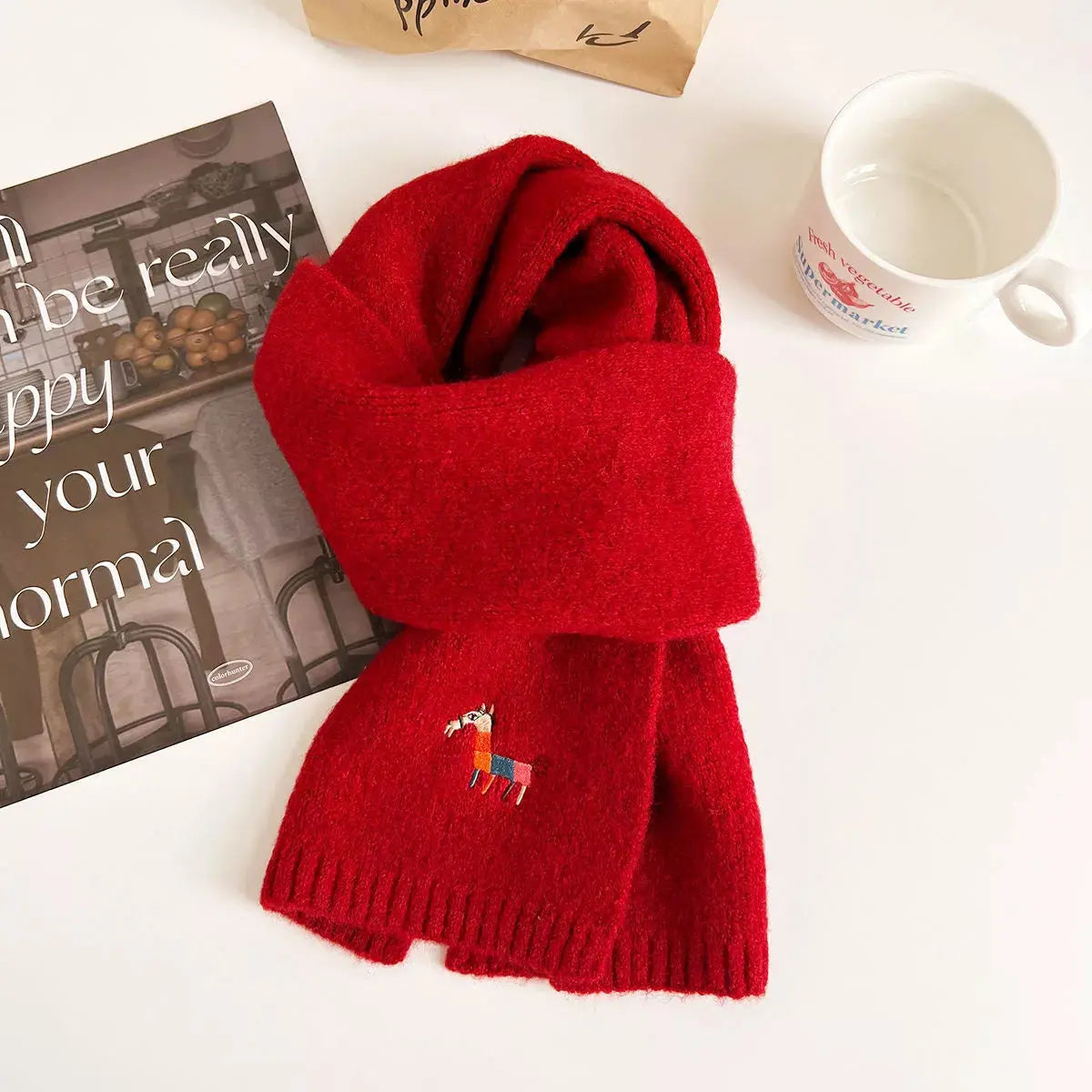 Embroidered Warm Winter Scarf Simply Love
