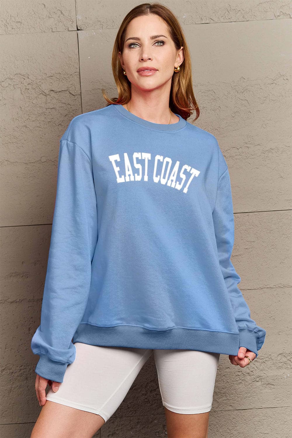 Simply Love Full Size EAST COAST Graphic Sweatshirt.