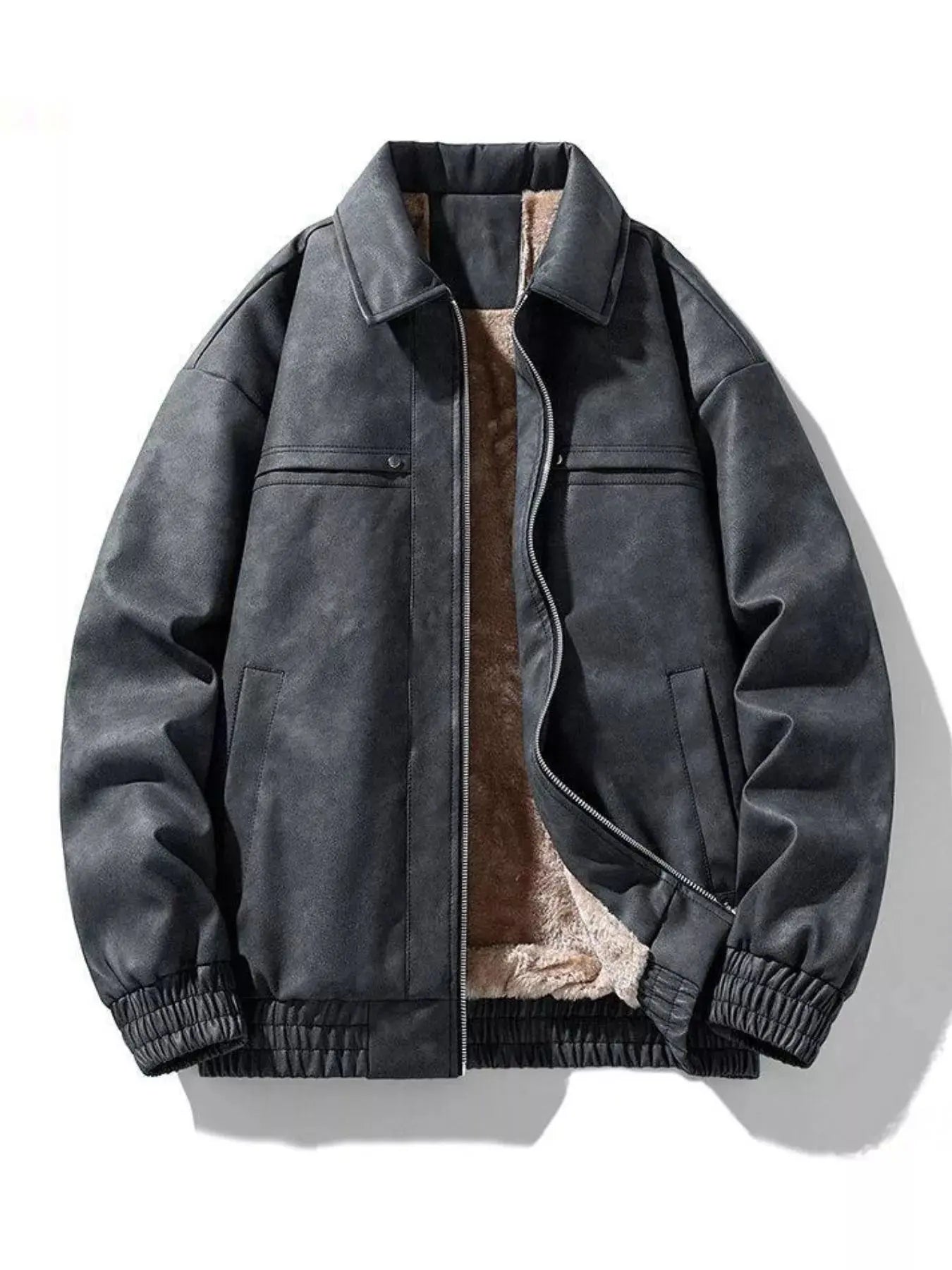 Men's Plus Size Fleece Lined Zip Up Jacket Simply Love