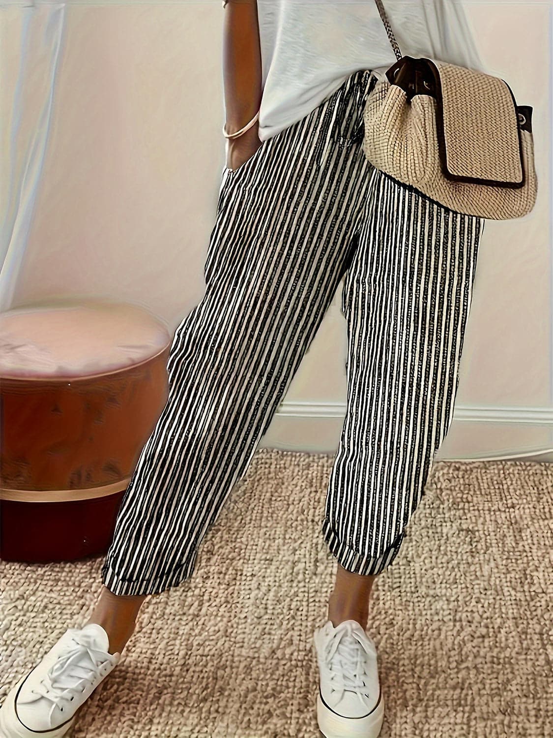 Striped Pants with Pockets.