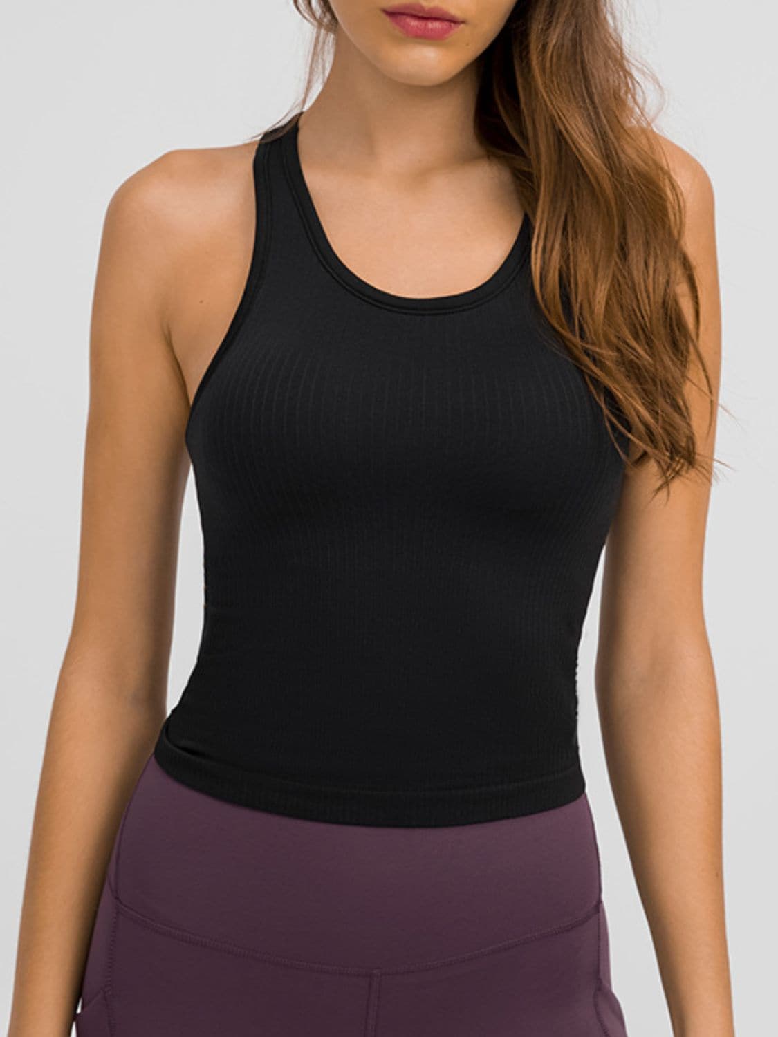 Round Neck Racerback Active Tank.