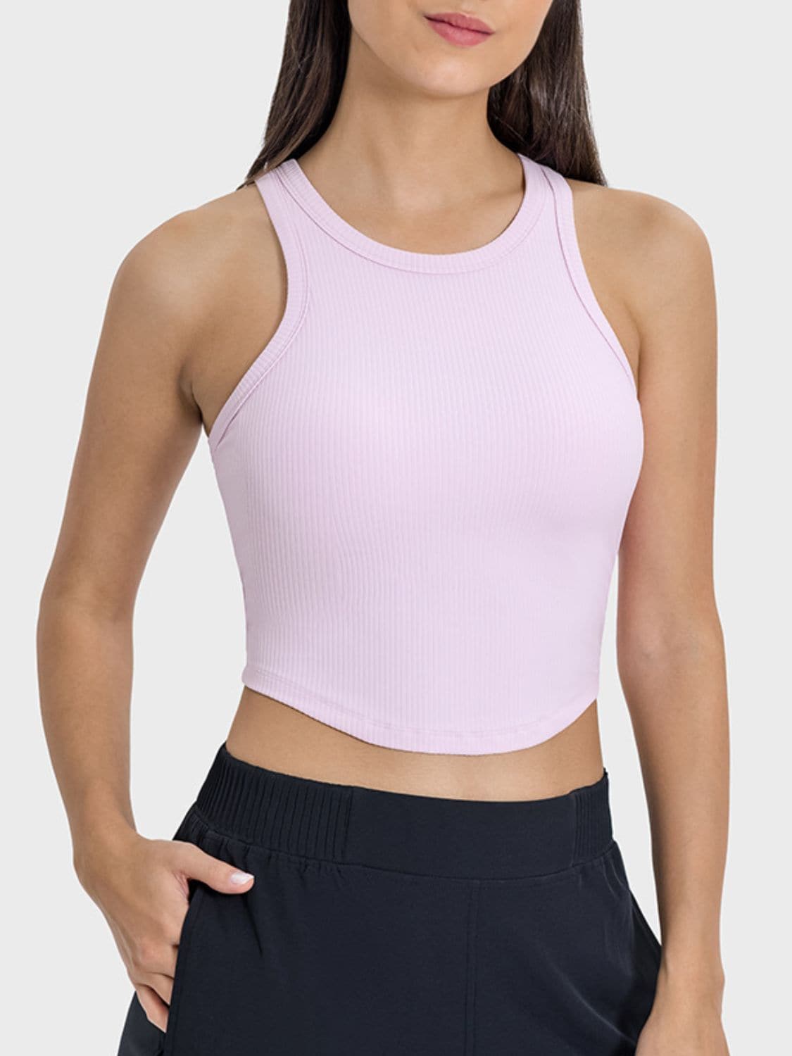 Round Neck Racerback Active Tank.