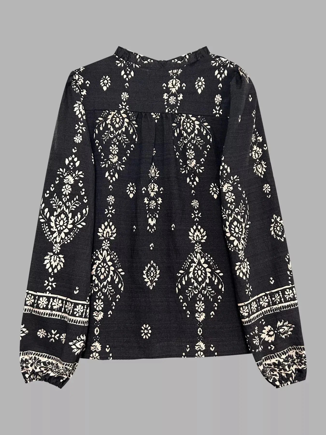 Printed Long Sleeve Blouse Simply Love
