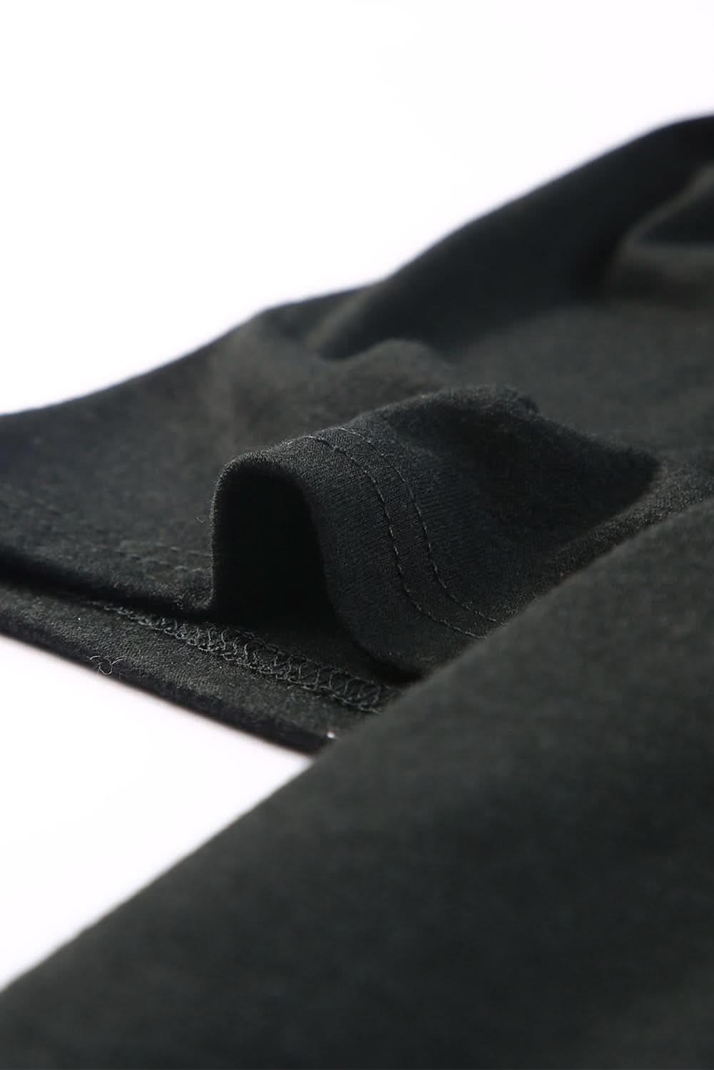 Chic black plus size top with ruching - Love Salve 
