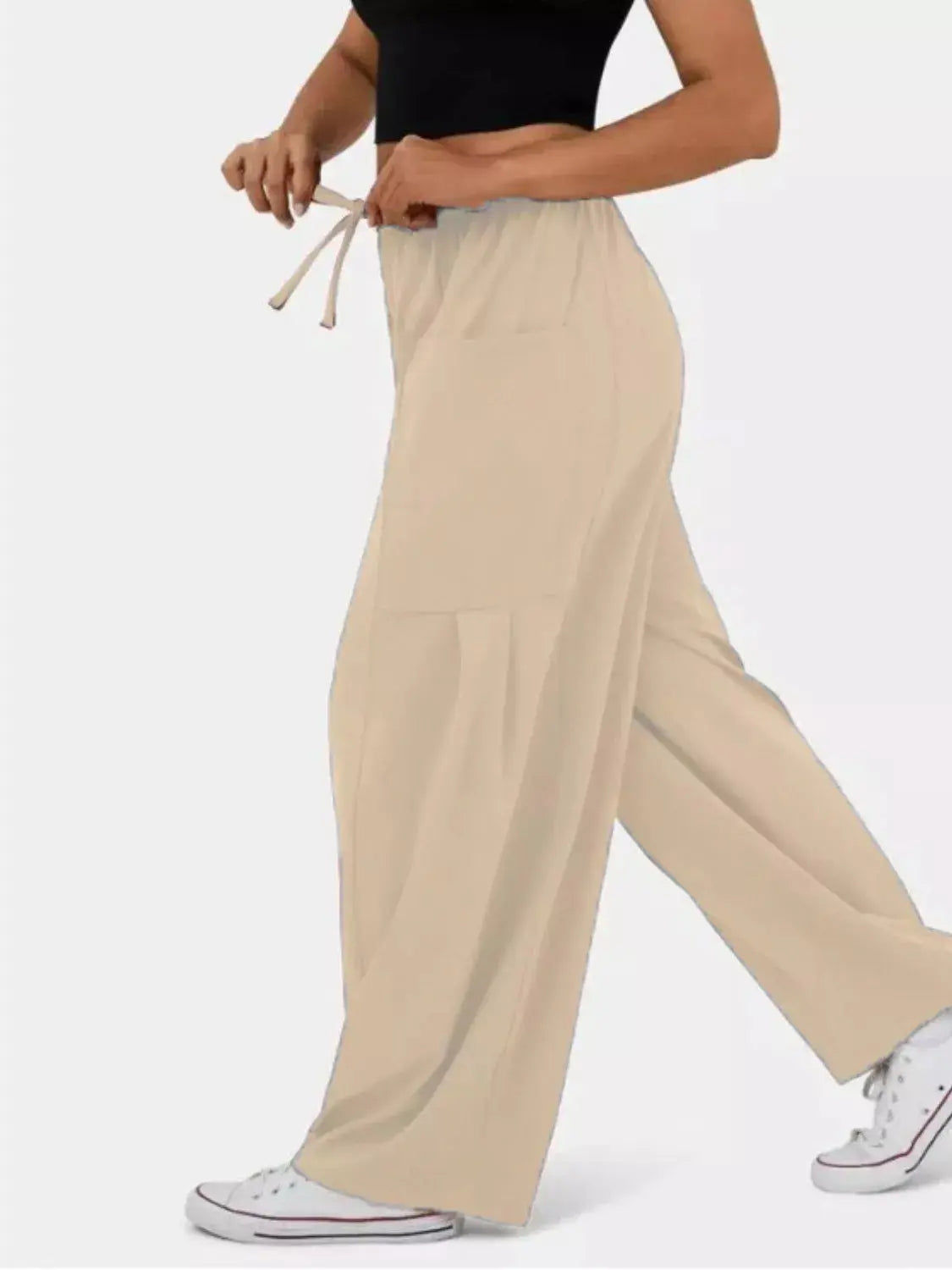 Relaxed Fit Drawstring Pants Simply Love