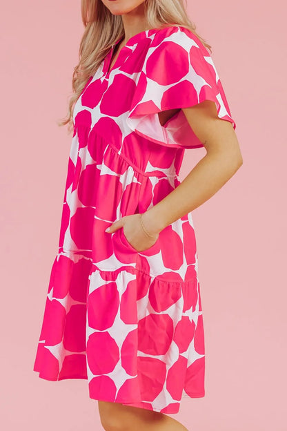 Simply Love: Flutter Sleeve Contrast Dress