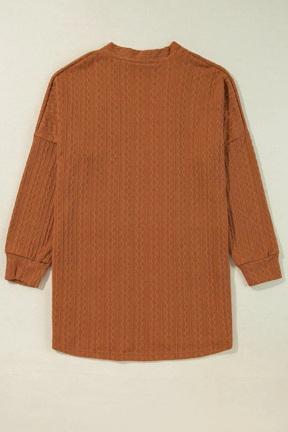 Textured long sleeve open front cover up with pockets