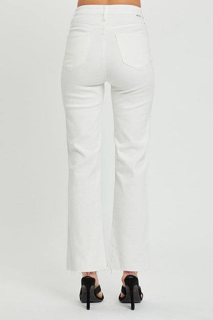 RISEN Full Size High Rise Tummy Control Straight Jeans.