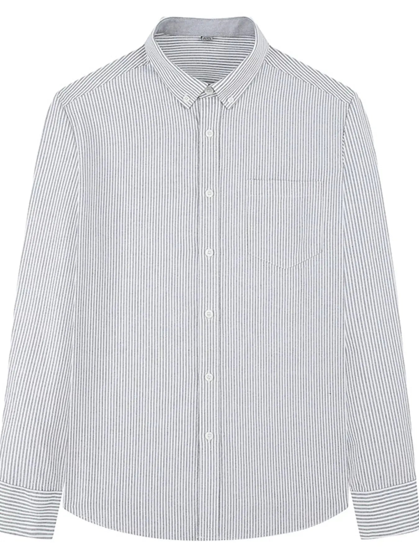 Men's Full Size Striped Button Up Long Sleeve Shirt Plus Size Simply Love