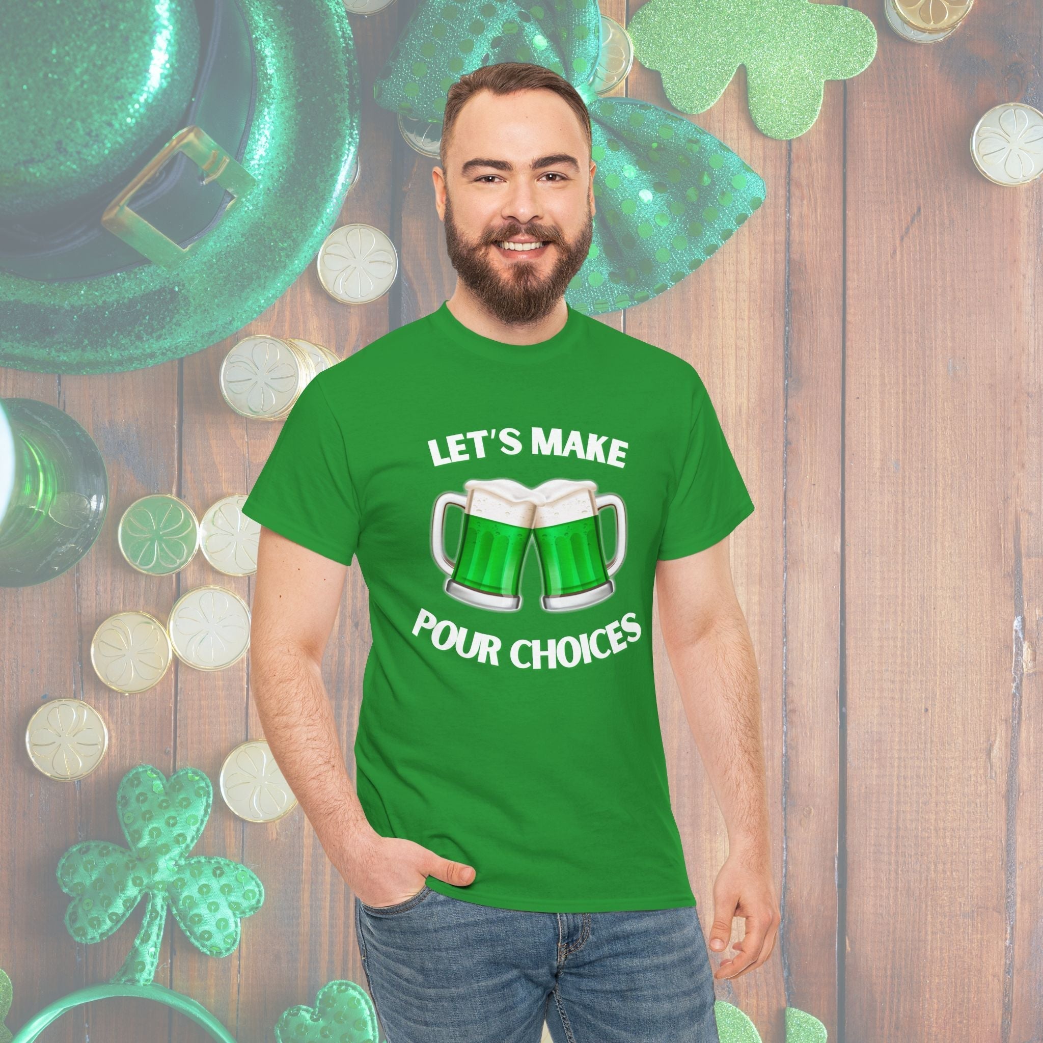 St Patrick Day T Shirt Lets Make Pour Choices Funny Green Beer Pub Crawl Shenanigans Tee Coco’s Tee Boutique