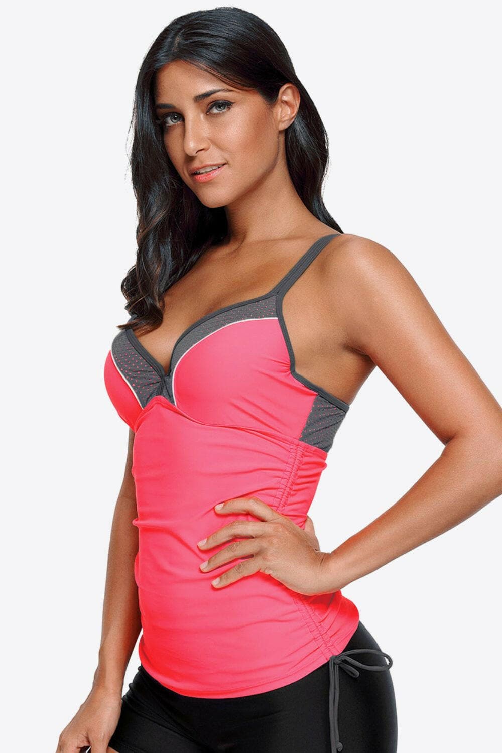 Contrast Sweetheart Neck Swim Cami.