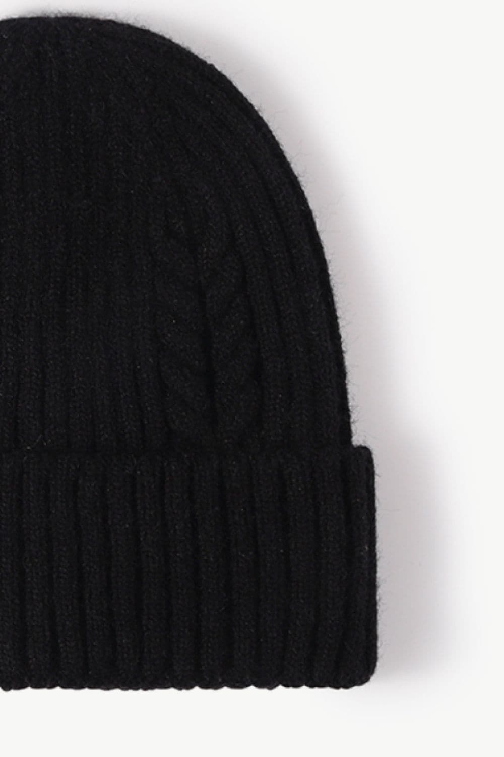 Cable-Knit Cuff Beanie.