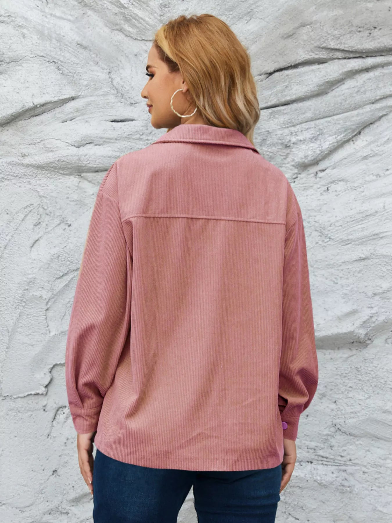 Casual Corduroy Button-Down Jacket Simply Love