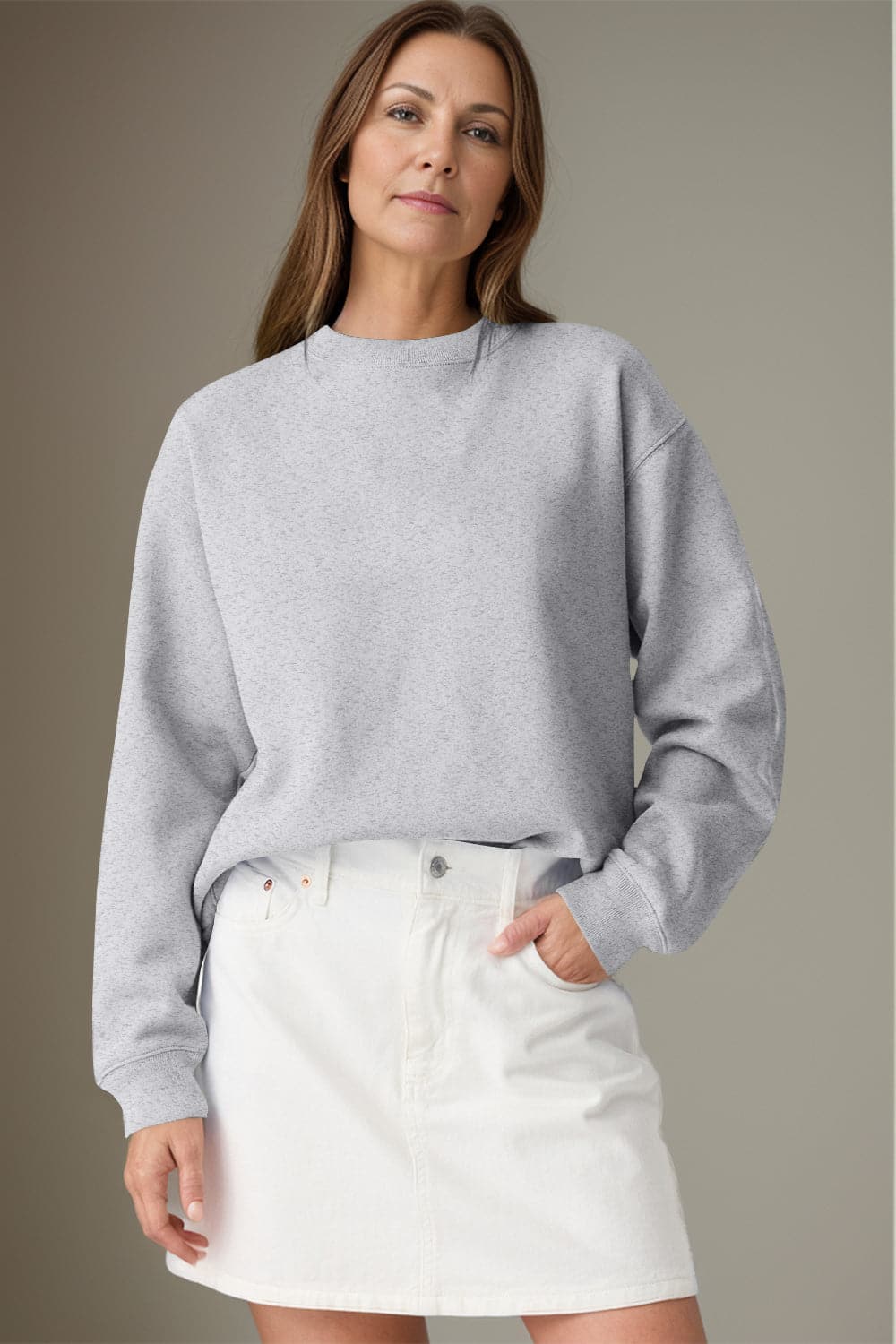 Cozy Essentials: Classic Round Neck Long Sleeve Sweatshirt