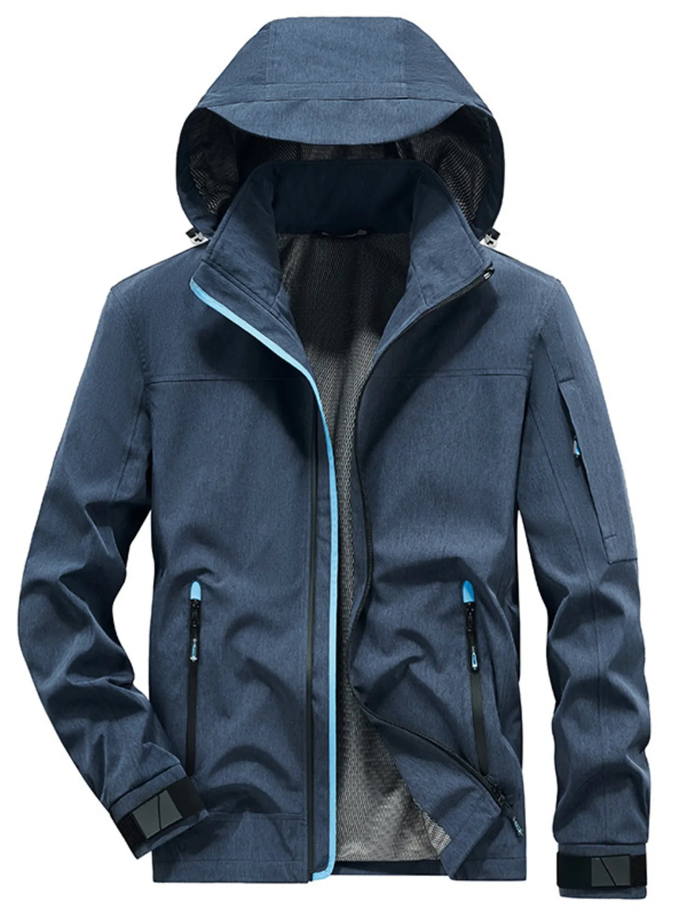 Men's Plus Size Outdoor Zip Up Hooded Jacket Simply Love