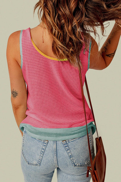 Scoop Neck Wide Strap Tank.