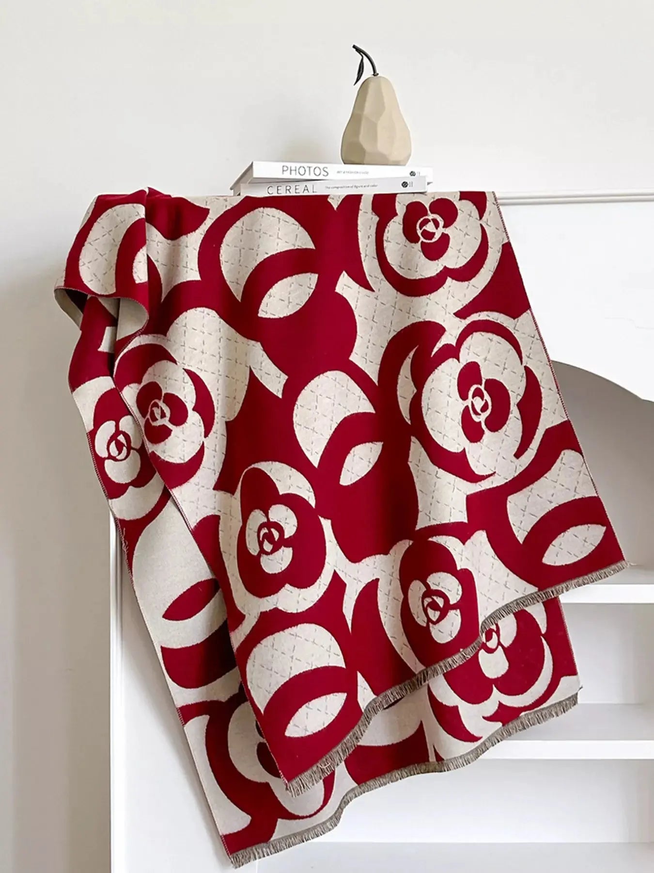 Floral Patterned Warm Scarf Simply Love