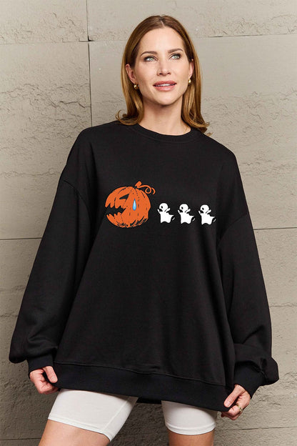 Effortlessly Stylish Drop Shoulder Graphic Sweatshirt