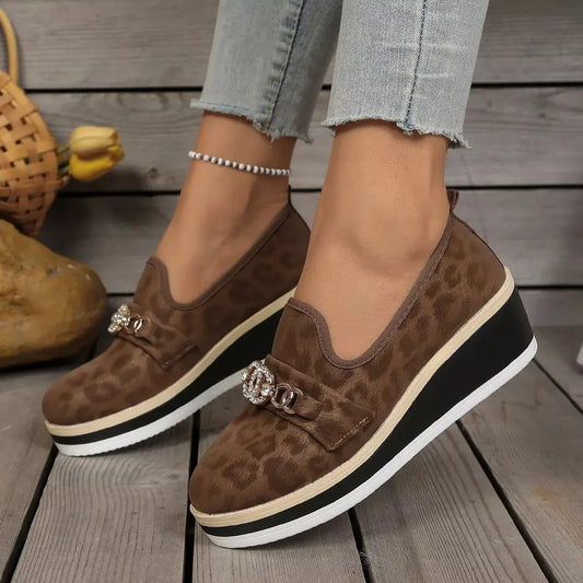 Leopard Print Platform Loafers Simply Love