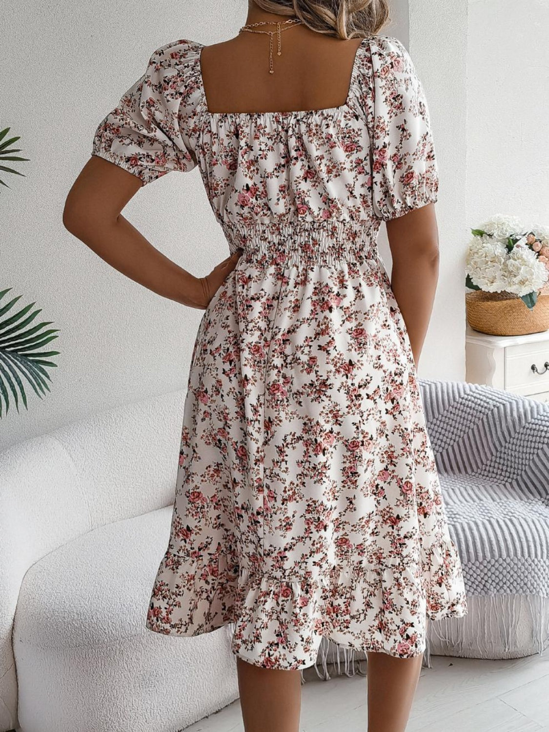 Bloom Babe Smocked Midi Dress Coco’s Tee Boutique
