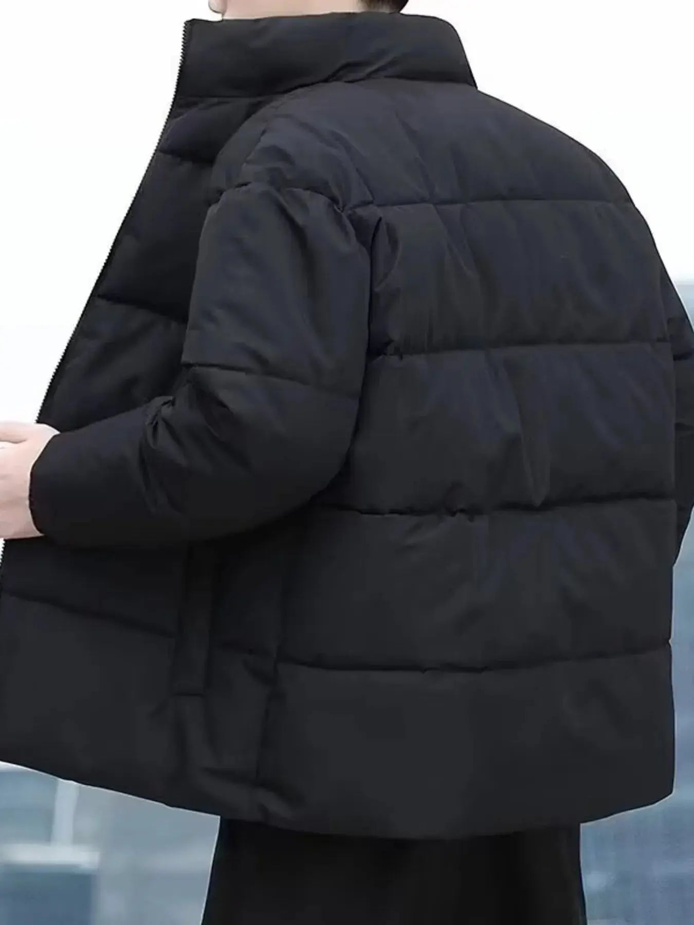 Men's Plus Size Quilted Zip Up Winter Coat Simply Love