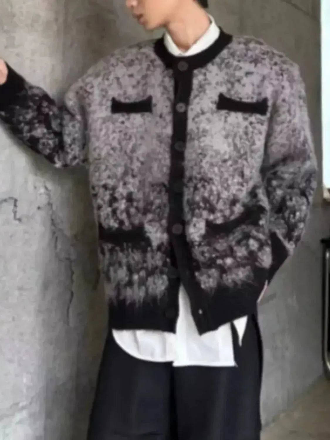 Men's Gradient Long Sleeve Cardigan Simply Love