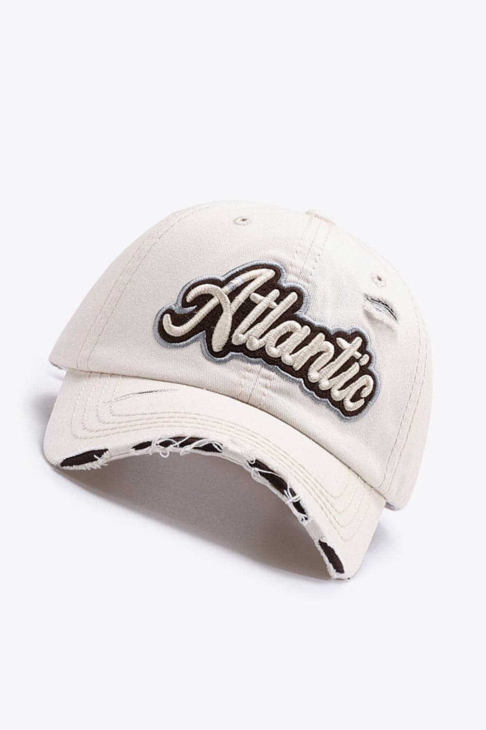 ATLANTIC Graphic Distressed Baseball Cap.