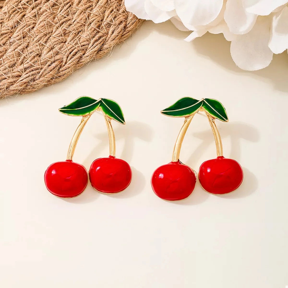 18K Gold-Plated Cherry Earrings Coco’s Tee Boutique