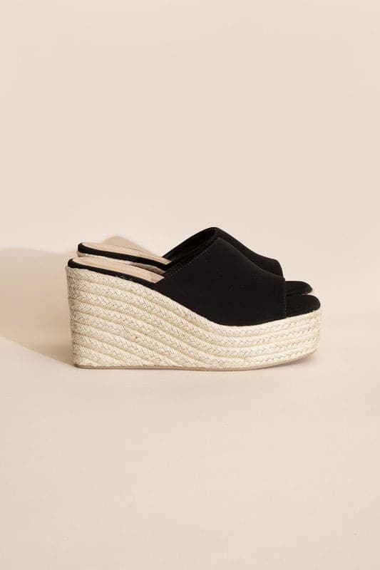 WEBSTER-20 Platform Wedge Slide Heels.