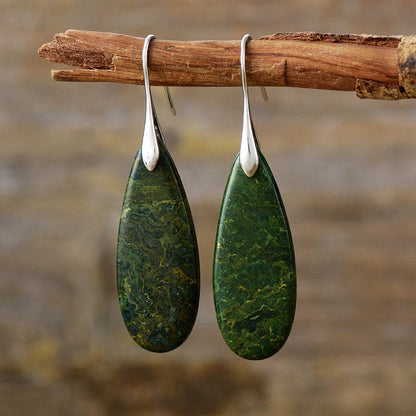 Natural Stone Waterdrop Shape Earrings.