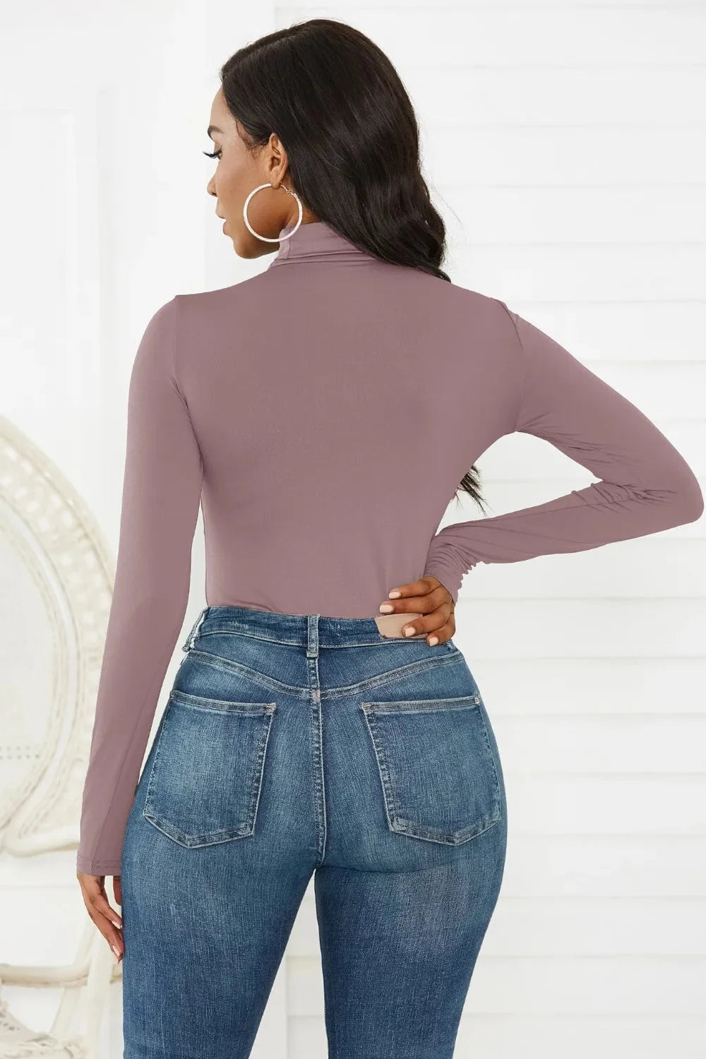 Turtleneck Long Sleeve Bodysuit Coco’s Tee Boutique