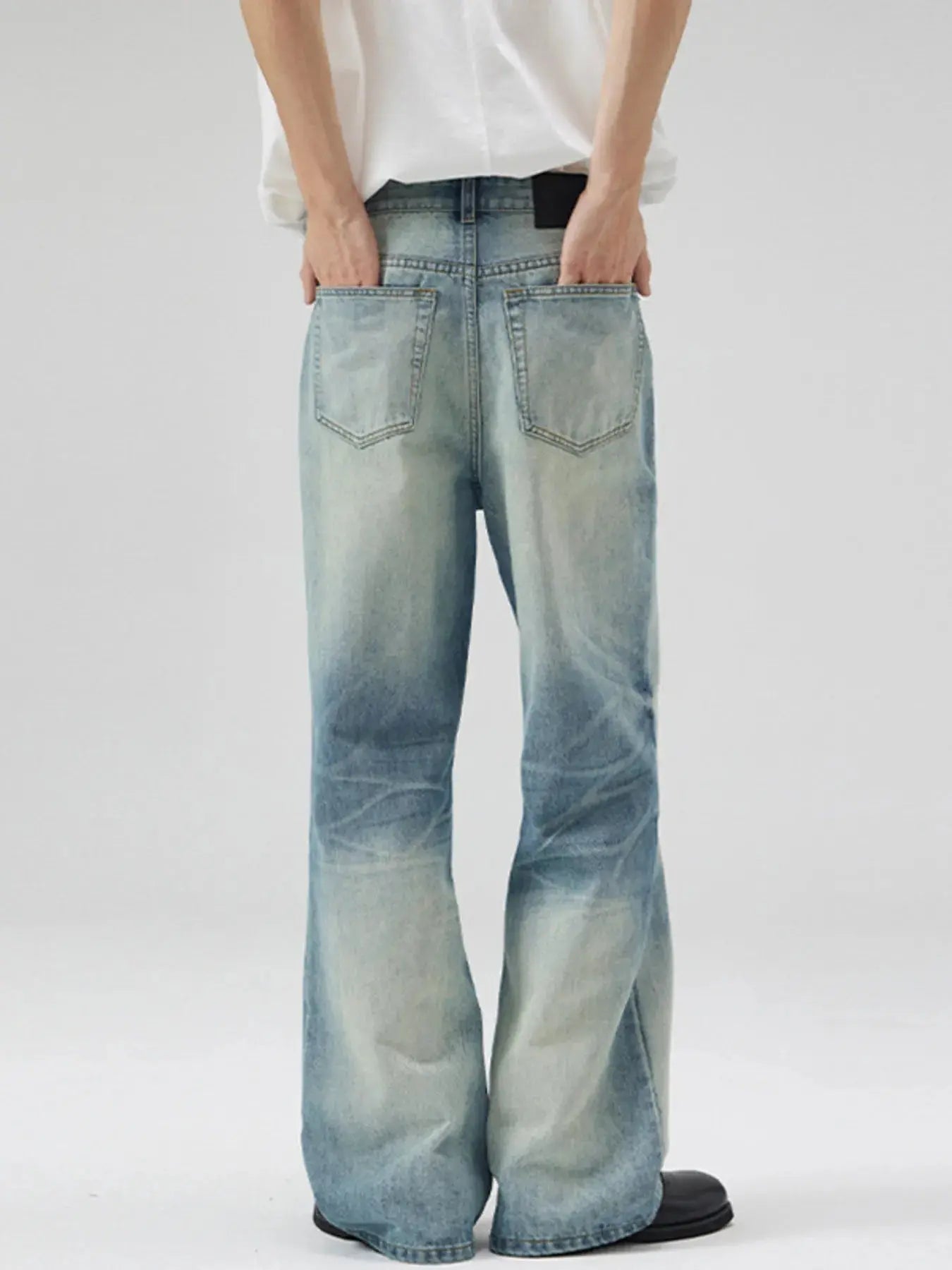 Men's Full Size Vintage Wash Wide Leg Jeans Plus Size Simply Love