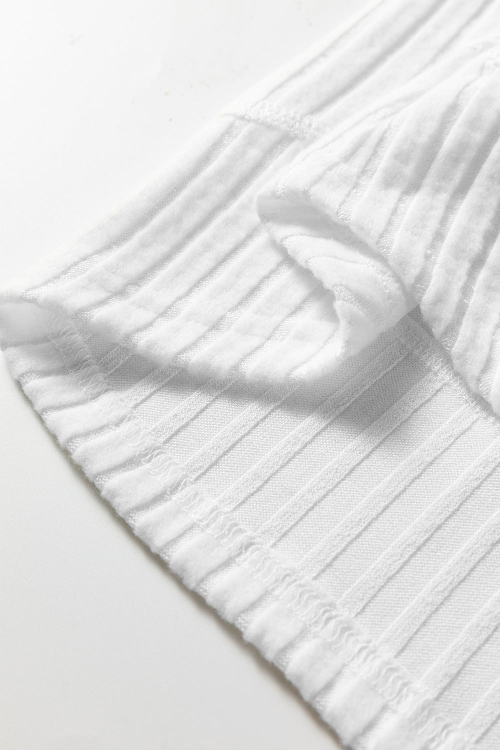 Dear-Lover White Ribbed Knit Women's Casual Top: Everyday Wear, Long Sleeve Dear-Lover Dropshipping