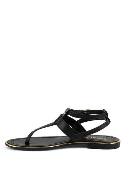 Chic Irene leather thong sandals