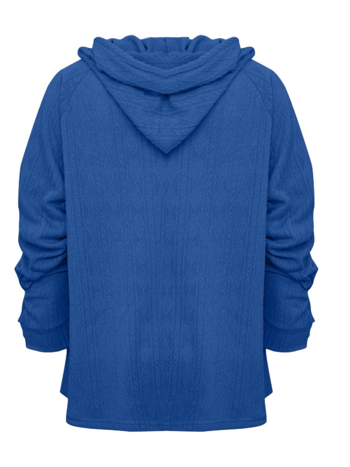 Cozy pocketed sheer hoodie with drawstring and long sleeves