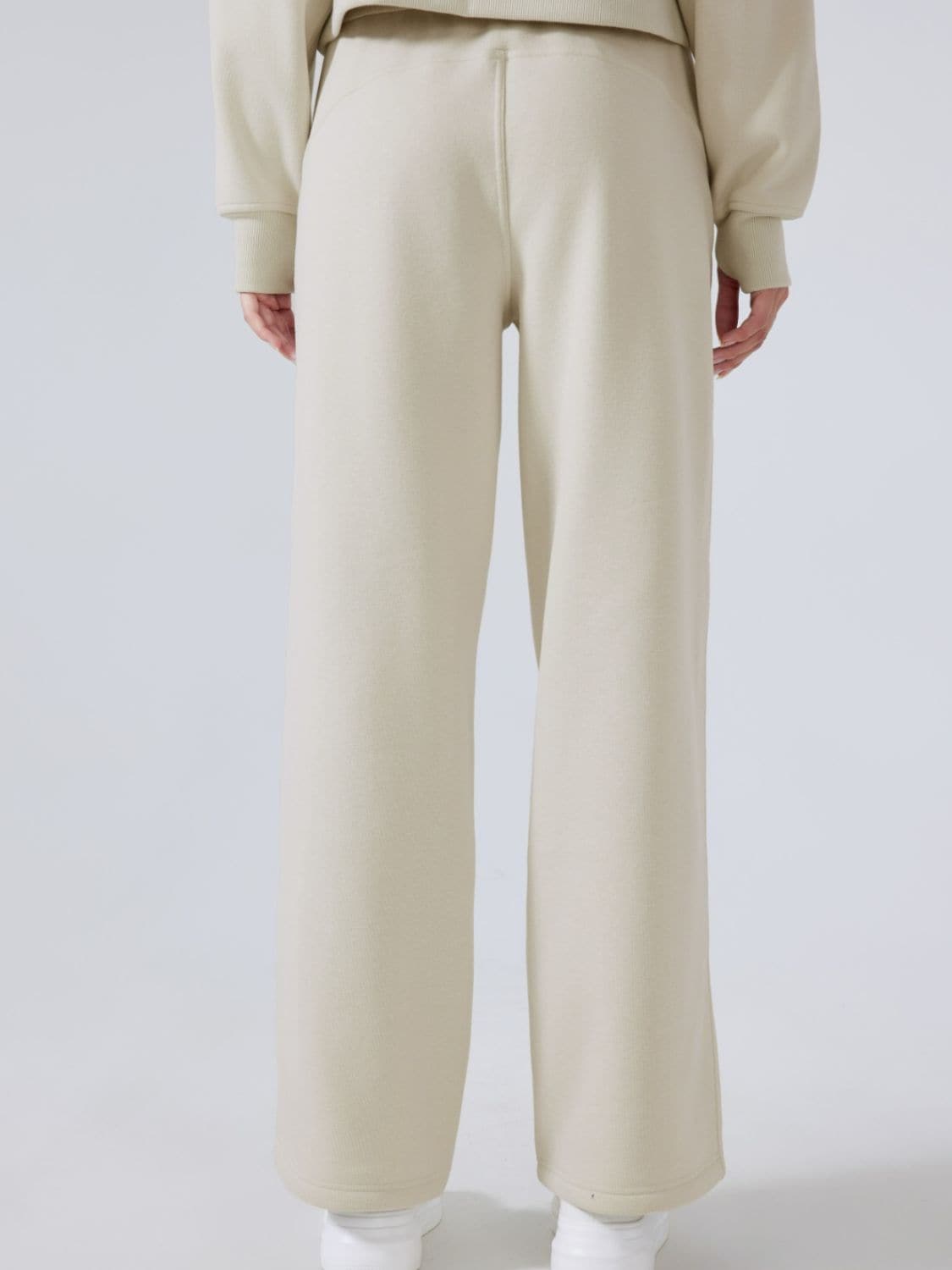 Chic drawstring wide-leg trousers