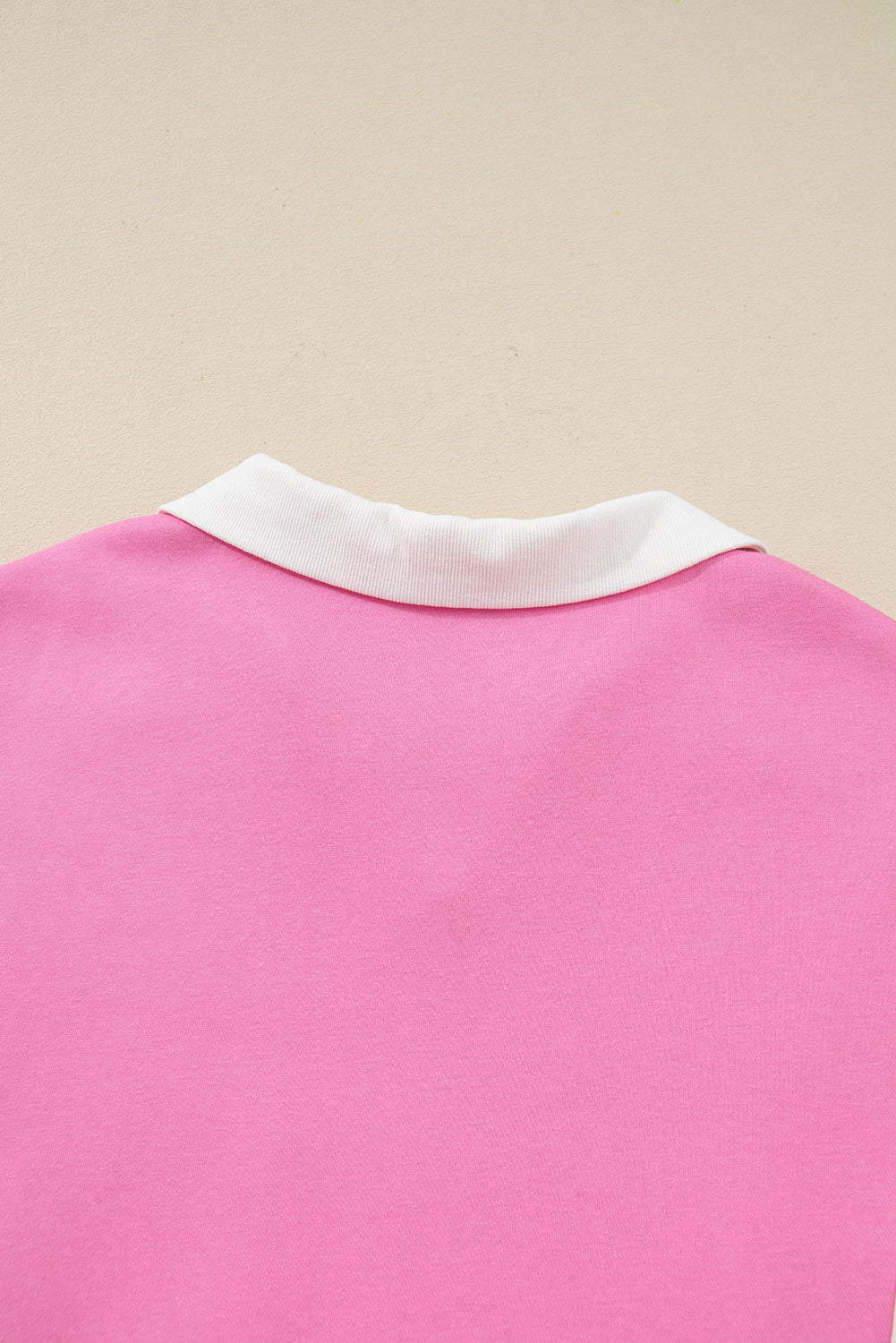 Pink Plus Size Floral Patchwork Polo Collar Long Sleeve Top Dear-Lover Dropshipping