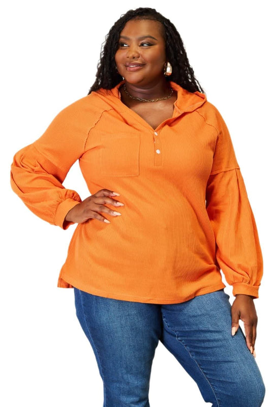 Basic Bae chic side slit hoodie - Love Salve 
