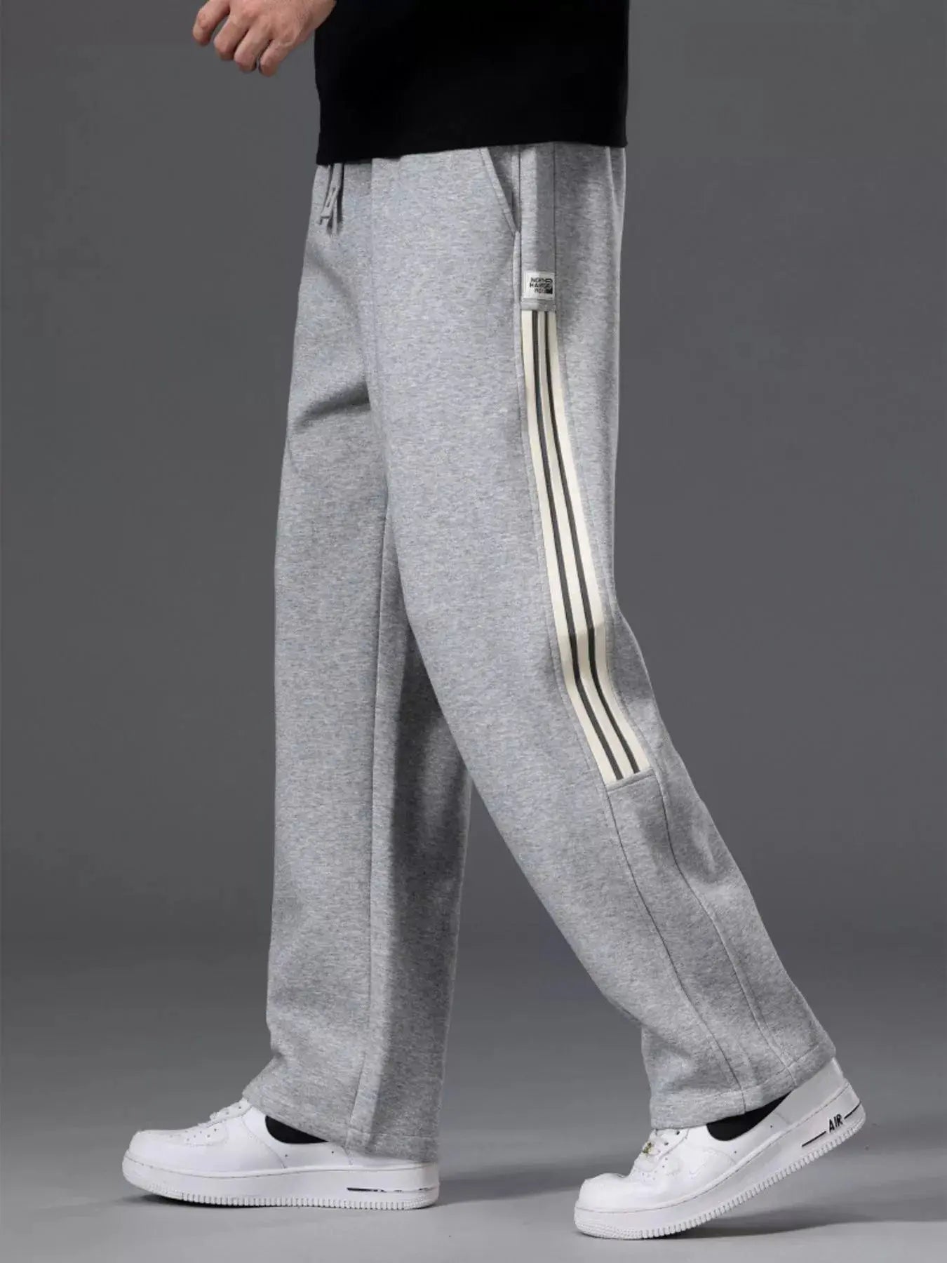 Men's Casual Striped Wide Leg Pants With Drawstring Pockets Simply Love