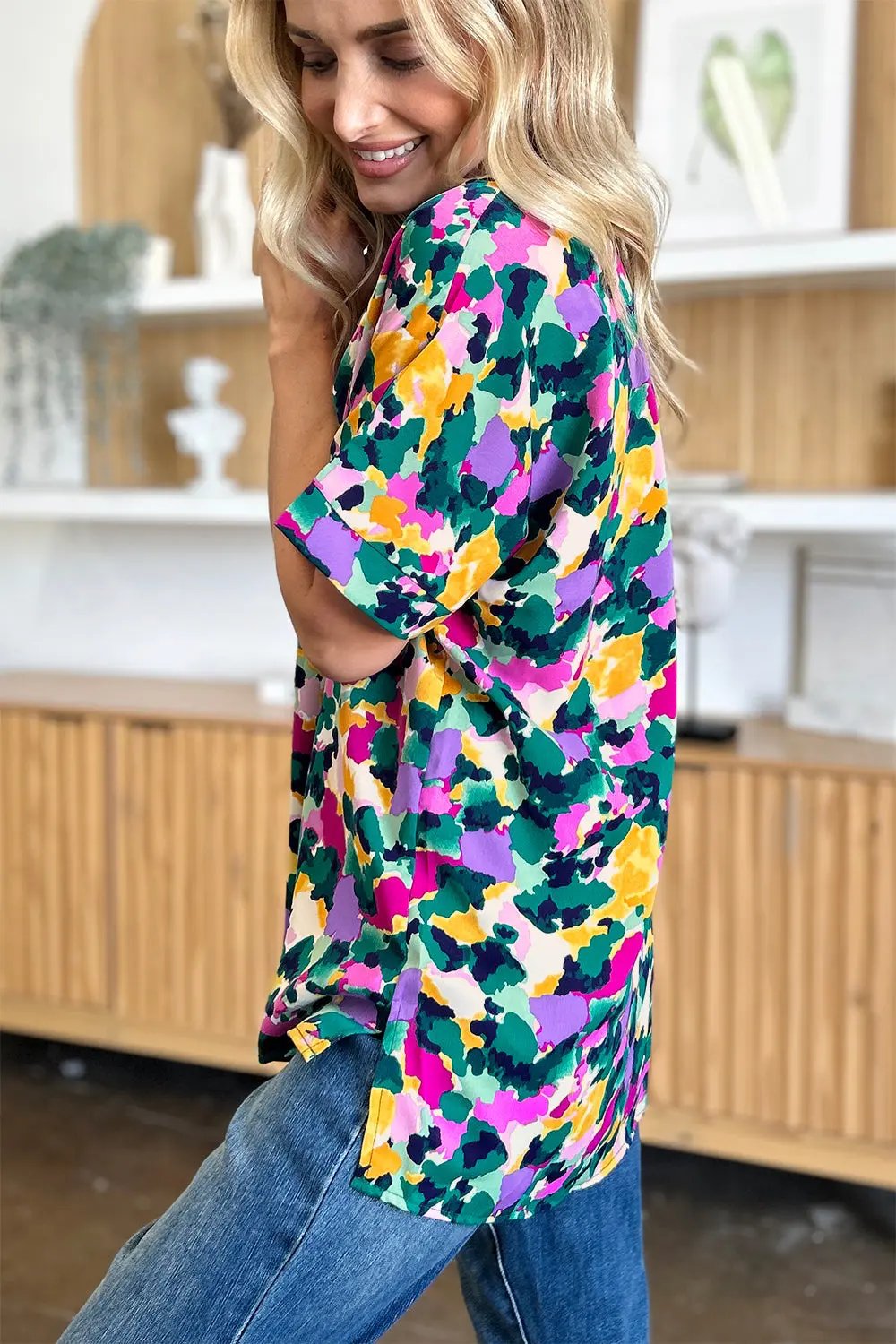 Double Take: V-Neck Blouse - Love Salve