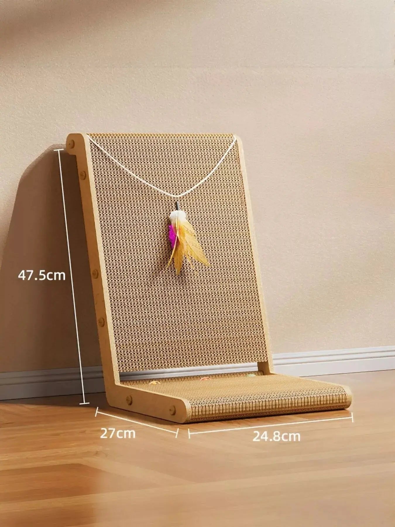Interactive Sisal Cat Scratching Post with Dangling Toy Simply Love
