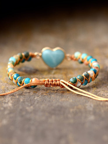 Heart Shape Beaded Bracelet.