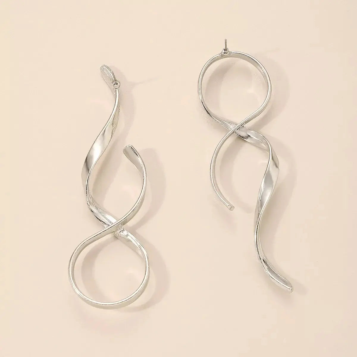 Alloy Spiral Drop Earrings Simply Love