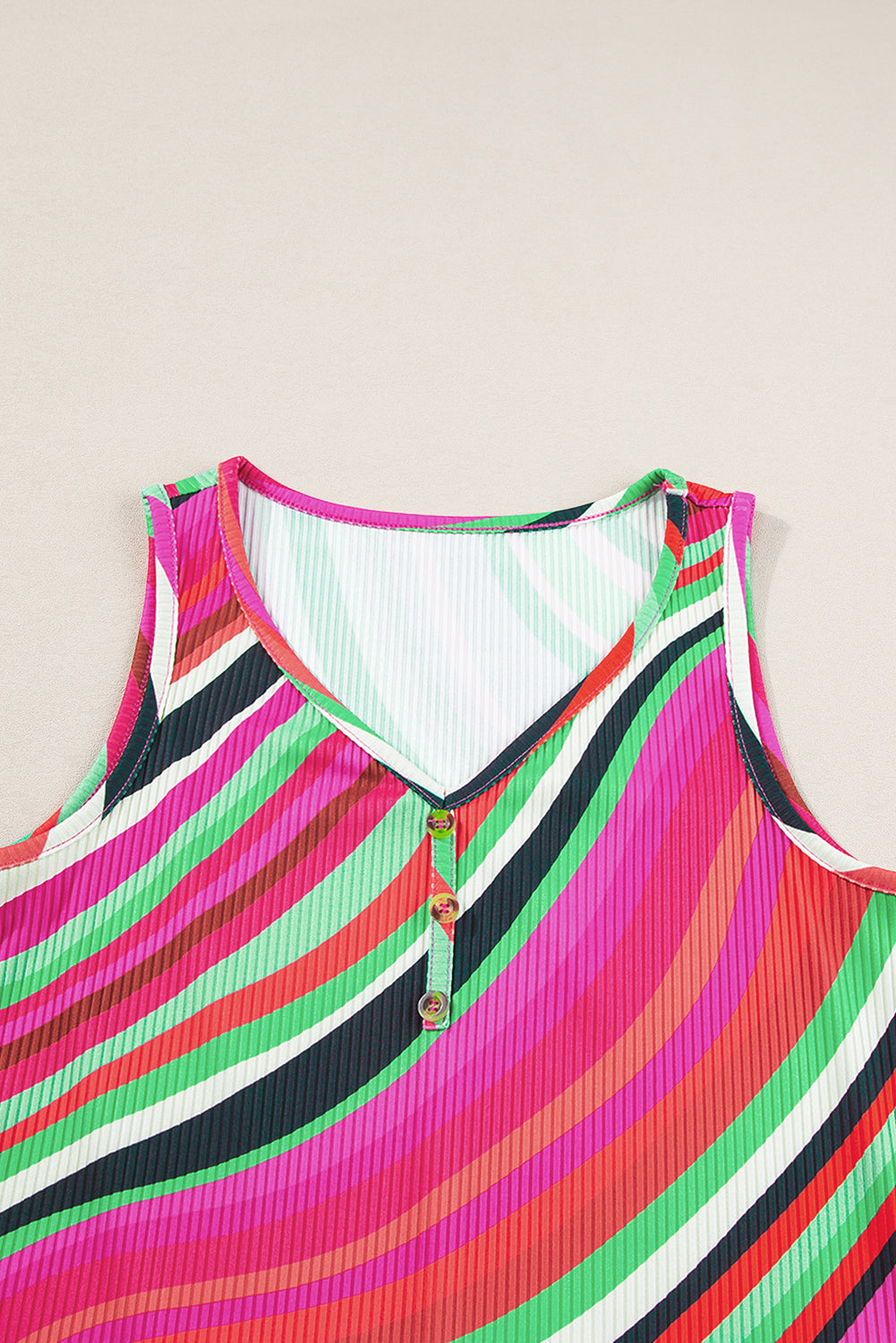 Chic purple striped tank top