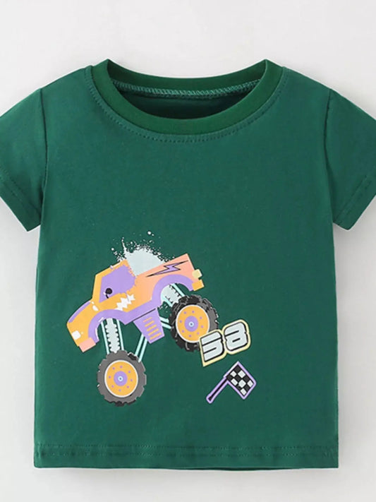Children's Truck Graphic Short Sleeve Tee Simply Love