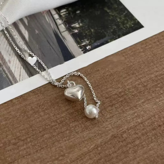 925 Sterling Silver Heart Necklace Simply Love
