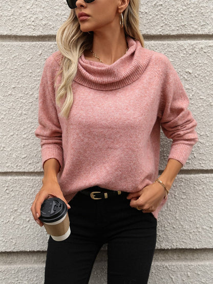 Cozy stretch turtleneck sweater for all-day comfort